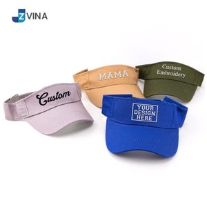 Casquettes à visière rayées athlétiques pour femmes et hommes - Protection solaire imperméable 100% coton Broderie à la main Logo personnalisé Couleur Fête - Product Image 1