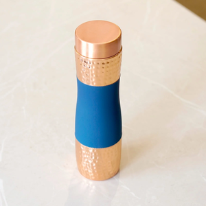 Bouteille d'eau moderne et écologique FAIZA CRAFT en cuivre pur à 99 %, 1000 ml, réutilisable, avec couvercle anti-corrosion – Meilleure vente - Product Image 3