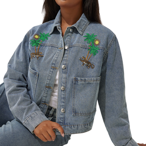 Chaqueta Vaquera de Talla Grande para Mujer, Tela al por Mayor Personalizable, Muestra Gratuita, la Mejor Calidad - Product Image 2