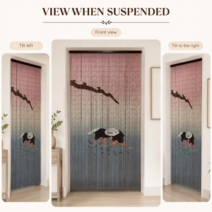 Wholesale Eco-Friendly Bamboo Beaded Door Curtains Art Deco Design Stainless Steel Hotel Resort Restaurant Doorway Decor Custom - Product Image 3