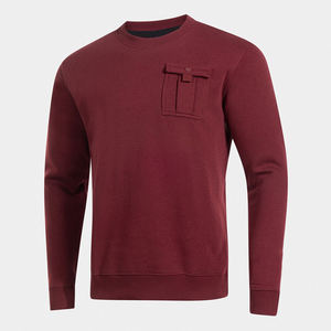 เสื้อสเวตเชิ้ตคอกลมปักลายแบบเรียบง่าย เสื้อฮู้ดดี้ผู้ชายแบบสั่งทำ เสื้อสเวตเชิ้ตสีดำสำหรับผู้ชาย - Product Image 2