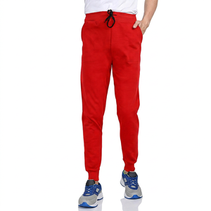 <b>Men's</b> <b>Navy</b> Blue Cotton Sweatpants Elastic Waist Drawstring Casual <b>Joggers</b> With Side Pockets Midweight Knitted - Product Image 3