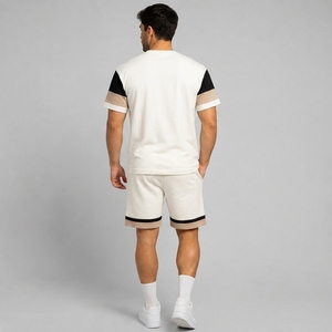 Ensemble court pour homme de qualité supérieure, ensemble court personnalisé pour homme, shorts imprimés, haut assorti, tissu respirant, construction légère, séchage rapide - Product Image 2