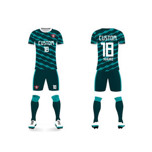 Ensemble de maillots de football d'hiver unisexe de haute qualité, respirant, à séchage rapide, en spandex/coton, avec logo personnalisé, design d'équipe, nom de l'équipe, manches courtes - Product Image 3