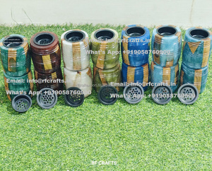 กระถางธูปไม้ทำด้วยมือของตกแต่งบ้านเตาถ่านชิชาร์โคล - Product Image 6