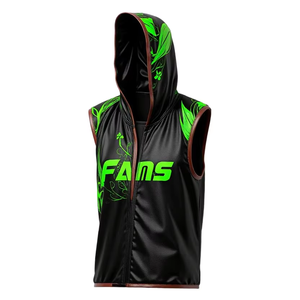 เสื้อฮู้ดแขนกุดสำหรับกีฬามวย MMA ออกกำลังกาย เดินเข้าเวที ทรงเข้ารูป รับสกรีนแบรนด์ ชุดทีม - Product Image 2