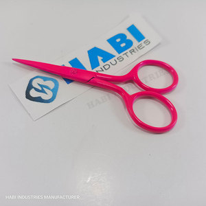 Customized Panton Color Sharp Curved Stainless Steel Right-Handed Cuticle Embroidery <b>Scissors</b> & <b>Nail</b> Shears Wholesale - Product Image 4
