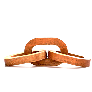 Chaîne en bois rustique sculptée à la main, maillons polis, décoration pour une ambiance esthétique dans la pièce - Product Image 4