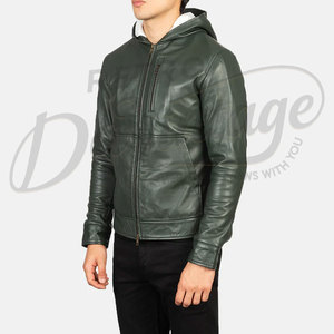 Chaqueta de Aviador de Cuero Marrón Desgastado Personalizada para Hombre, Chaqueta Bomber A-2 con Puños Acanalados, Chaqueta de Cuero Genuino - Product Image 5