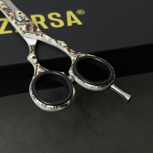 Professional Salon Stainless Steel Sharp Barber Thinning <b>Scissors</b> Customized Printed Hair Cutting Tools for Hairstylists - Product Image 5