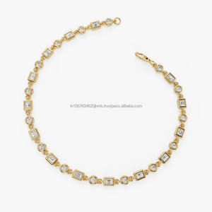 Elegante pulsera de diamantes cultivados en laboratorio de oro de 14 quilates para mujer, joyería de compromiso de moda para boda, certificación IGI/GIA, encanto de laboratorio - Product Image 5