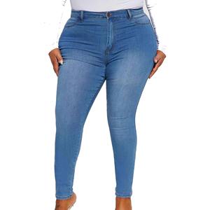 Jeans de Mezclilla de Cintura Alta para Mujer, Estilo Casual Europeo Americano, Corte Ajustado y Pierna Ancha, Precio al por Mayor - Product Image 4