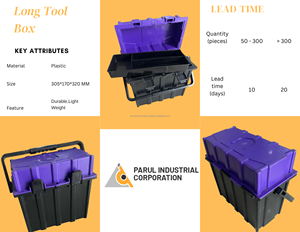 Suministro al por Mayor de Cajas de Herramientas de Polipropileno de Color Personalizado, Resistentes, Ligeras, para Exteriores, con Bandeja Organizadora Extraíble, a Bajo Precio de Mercado - Product Image 3