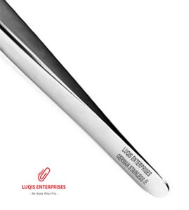 Pinces chirurgicales de précision en acier inoxydable, style bijoutier suisse, courbées, à micro-pointes fines - Product Image 3