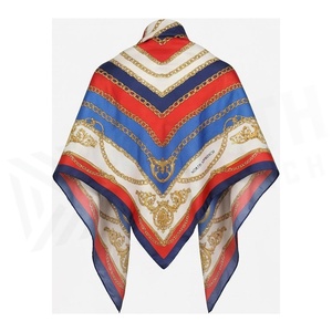 NORTH APPROACH Women's Square <b>Silk</b> Scarf Floral Print Elegant Multi-Functional Fashion Accessory All Seasons - Product Image 2