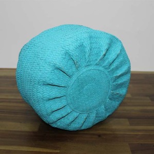 Panier de rangement pliable en feuille de palmier écologique tendance, pot de fleurs turquoise - Product Image 2