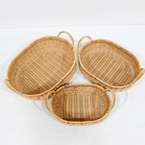 Cesta de almacenamiento de plástico ecológica con asas, producto sostenible para lavandería, cocina, hogar y oficina - Product Image 3