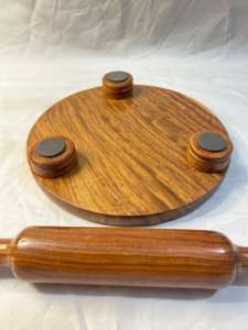 Ensemble Combo Chakla et Belan en Bois, Planche à Rouler et Pique à Roti pour la Cuisine - Product Image 2
