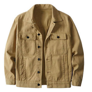 Japanese Style Washed Men's <b>Denim</b> <b>Jackets</b> <b>Customize</b> Logo Winter Outerwear Streetwear Vintage Turn Down Collar <b>Denim</b> <b>Jacket</b> - Product Image 4