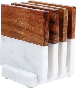 Sous-verres en bois et marbre naturels vierges, ronds et carrés, sur mesure, de luxe, meilleur prix - Product Image 4