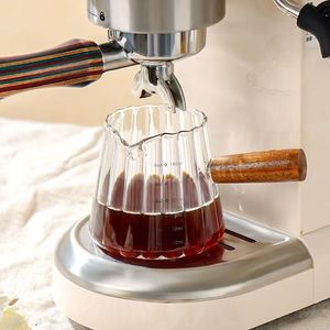 1 tazza da caffè in vetro italiano da 180 ml con manico in legno, mini tazza da tè e tazza dosatrice per caffè - Product Image 1