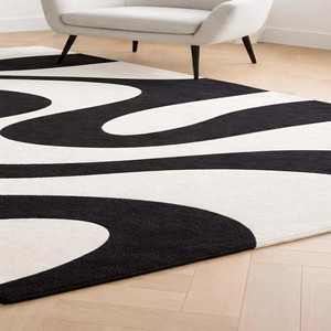 Modern Luxury Hand Tufted Wool Rug Premium Home Styling rug Contemporary Designer Artistic Statement Rug For Bedroom Home Decor - Product Image 3