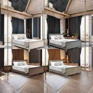 Lit superposé électrique en bois de manguier massif, design traditionnel, durable, sculpté à la main, pliable, gain de place pour chambre, hôtel, auberge de jeunesse - Product Image 4