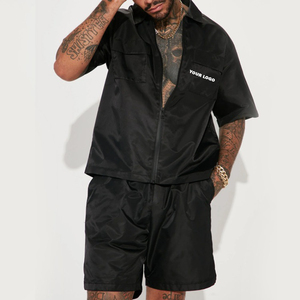 Ensemble de jogging imprimé personnalisé pour homme, ensemble court deux pièces coupe-vent, grande taille, respirant, écologique, séchage rapide - Product Image 2