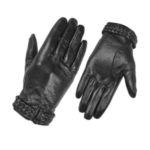 Guantes de Cuero Genuino de Primera Calidad, Largos hasta la Muñeca, Negros, Lisos, Térmicos, para las Cuatro Estaciones, para Fiestas, Actividades al Aire Libre, Vestir Casual, para Mantener el Calor - Product Image 1