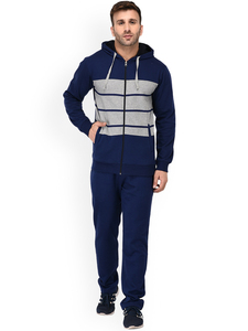 Fournisseur en gros proposant des ensembles de survêtements en coton 2 pièces pour hommes, en stock, avec étiquette privée et logo personnalisé. - Product Image 1