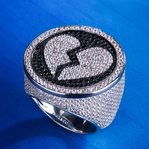 Bague en or blanc pour homme avec diamants naturels taille brillant ronde, style hip-hop, certifiée GIA, pour usage quotidien - Product Image 2