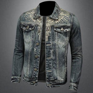 Chaqueta de lona vaquera con capucha al por mayor, corte oversize y diseño desgastado para hombre/mujer, colores y tallas personalizables, servicio OEM a granel - Product Image 2