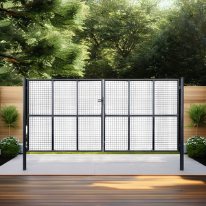 Panneau de clôture extérieur moderne en acier thermolaqué gris foncé pour treillis et portails respectueux de l'environnement - Product Image 1