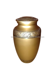 Árbol de la vida verde, urna de latón de estilo americano para cenizas humanas, urna de cremación de estilo europeo para entierro de cementerio funerario - Product Image 5
