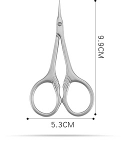 Ciseaux professionnels de manucure et de pédicure gris pour soins des ongles, maquillage et esthétique, ciseaux à cuticules et à sourcils - Product Image 2