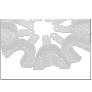Bandeja para Impresiones Dentales, Porta Dientes de Plástico Blanco, Herramientas de Higiene Bucal para Dentistas, Clase I, Manual - Product Image 3