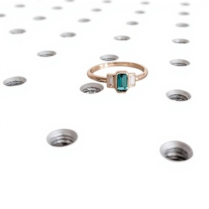 Gold Diamond Emerald Cut Engagement <b>Ring</b> IGI Certified Luxury Design for Women Wedding Jewelry Gift Classic Stylish Look - Product Image 1