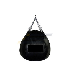 Sac de frappe en cuir de couleur unie, lourd, à remplir de sable/eau, 2 pieds de haut, pour l'entraînement de boxe - Taille et design personnalisables - Product Image 6