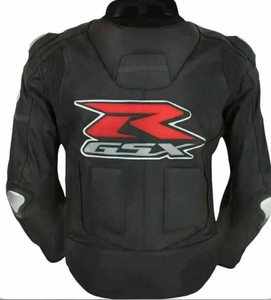 Veste de course pour moto en cuir de vache véritable Zuzuki pour homme/Chaqueta CE niveau 2 avec protection dorsale - Product Image 2