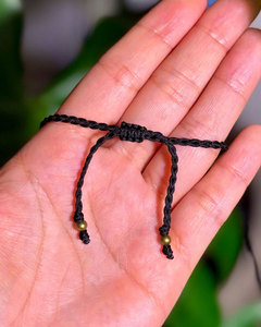 Pulsera de Macramé Negra Hecha a Mano con Dije de Estrella, Estilo Bohemio, Cordón Ajustable, Joyería de Cornalina Natural para Mujer - Product Image 4