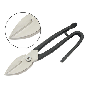 Cisaille robuste en acier inoxydable à lame large, poignées noires, 180 mm, pour la fabrication de bijoux, le bricolage et la découpe de tôles - Product Image 1