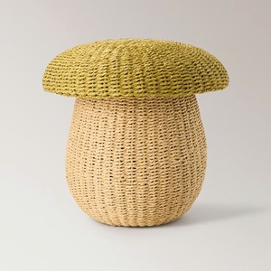 Bulk Green Mushroom <b>Paper</b> Straw Kids Storage Basket Wholesale Decorative Handwoven Room Toy Storage Organizer Sustainable Factor - Product Image 1
