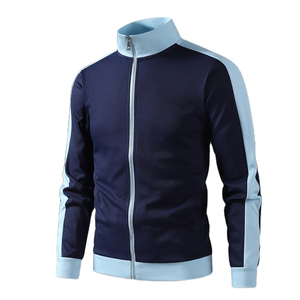 Veste de sport zippée pour homme, style varsity, légère, décontractée, coupe-vent, col montant, veste athlétique - Product Image 2
