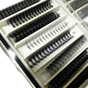 Extensiones de Pestañas Preformadas Wispy 5D/7D/9D Hechas a Mano, Naturales, Largas, Negras Mate, de Pelo Sintético PBT Coreano, Personalizables, Tipo Abanico - Product Image 2