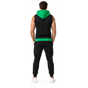 OEM <b>Sleeveless</b> <b>Hoodie</b> Manufacturer Custom Hooded Gym Shirts for Men - Product Image 4