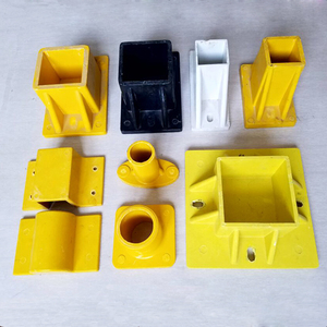 50 mm OD Corrosion Resistance FRP Processing Fiber Round Pipe Joints, square Pipe Fittings, Fixed Base - Product Image 5