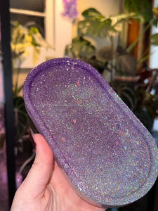 Bandeja de Resina Hecha a Mano |   Bandeja Decorativa para Servir de Resina Epoxi - Product Image 3