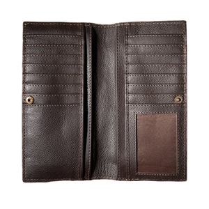 Cartera Unisex de Cuero Genuino Estilo Bohemio Premium, Diseño Artesanal con Cuentas a Rayas, Bloqueo RFID, Cierre de Cremallera, 4x8 Pulgadas - Product Image 3