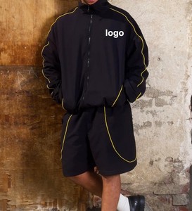 ชุดวอร์มกันลมแบบมีฮู้ดสำหรับผู้ชาย ผ้าหนา ทนทาน เหมาะสำหรับปั่นจักรยาน วิ่ง ออกกำลังกาย บริการ OEM - Product Image 4