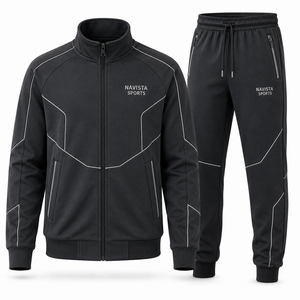 High Quality Lightweight Tech Fleece 100% Cotton <b>Waterproof</b> Eco-Friendly Hooded Casual Winter Solid Track <b>Suit</b> Oversized Boxy - Product Image 3